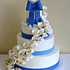 Wedding Cake with Calla Lily Cascade