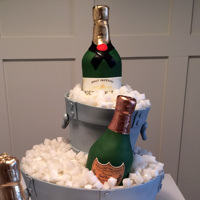Champagne Buckets Anniversary Cake