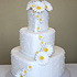Wedding Cake with Daisy Cascade