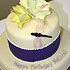 Birthday Cake with Dragonflies & Orchids