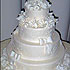 White Wedding Cake with Peonies