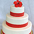 Wedding Cake with Red Hibiscus