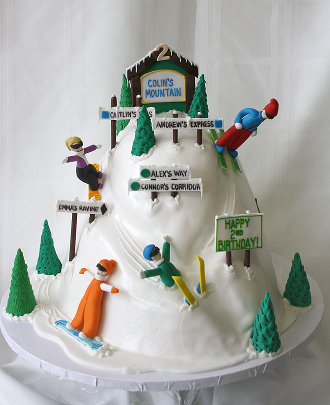 Ski Mountain Cake