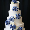 Wedding Cake with Sugar Cornflowers