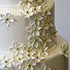 Wedding Cake with Cascade of Blossoms