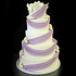 Wedding Cake with Lavender Swags