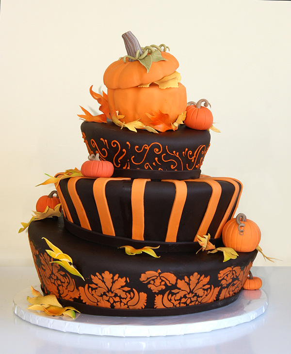 Topsy Turvey Autumn Cake