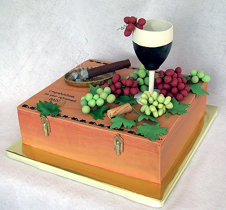 Wine and Grapes Cake