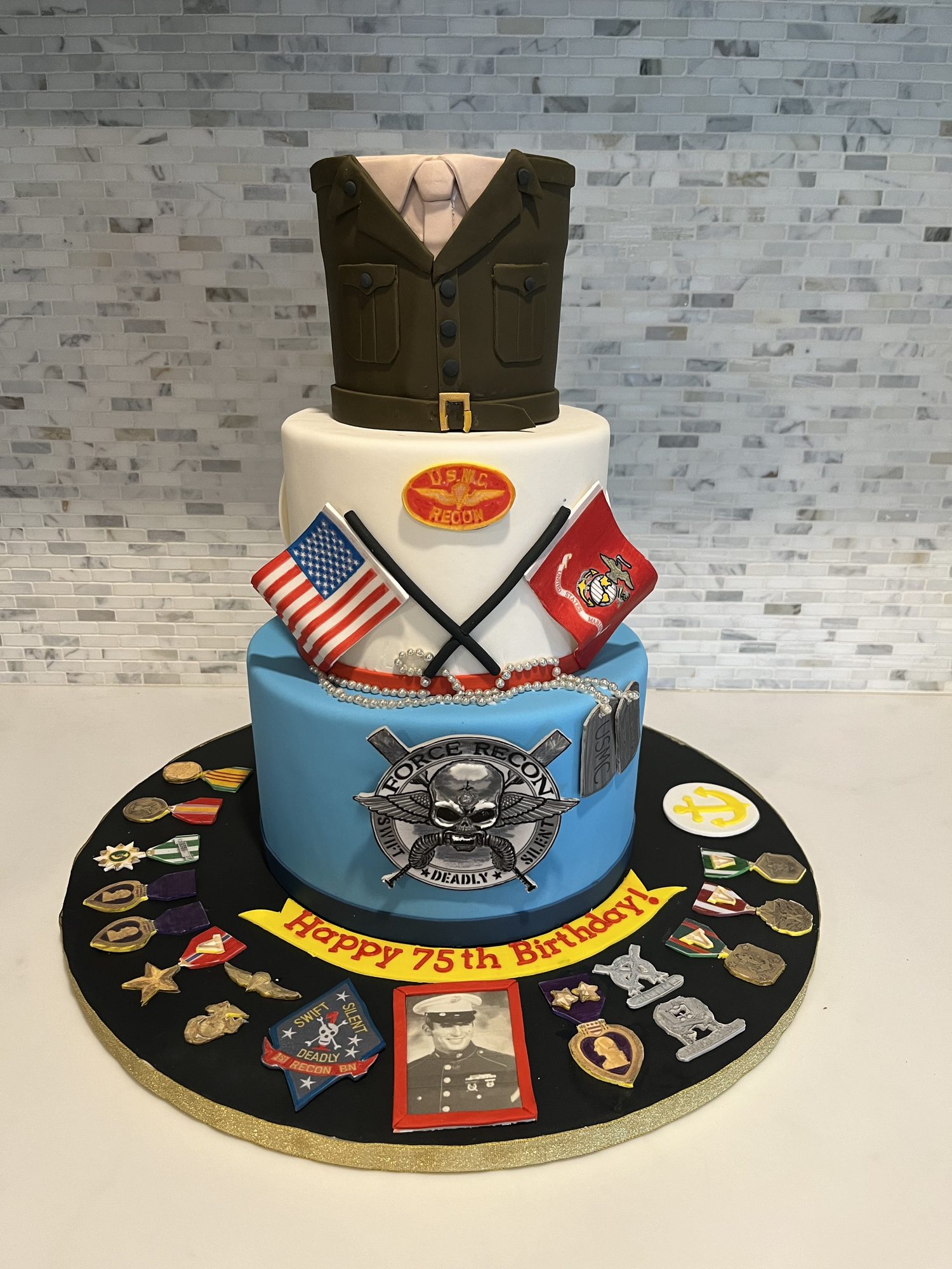 Marine Corps 75th birthday cake