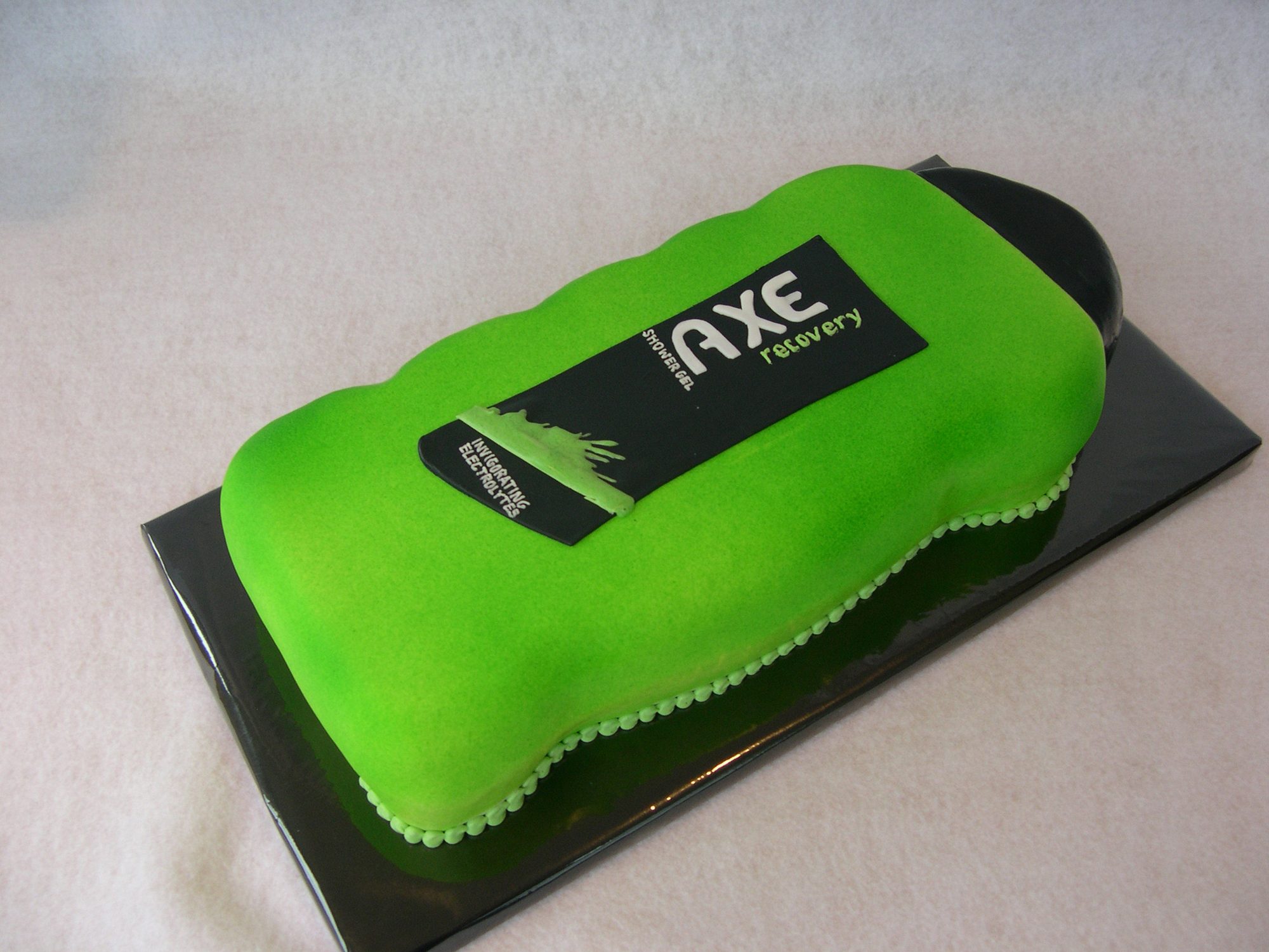 Sculpted Axe body wash bottle cake